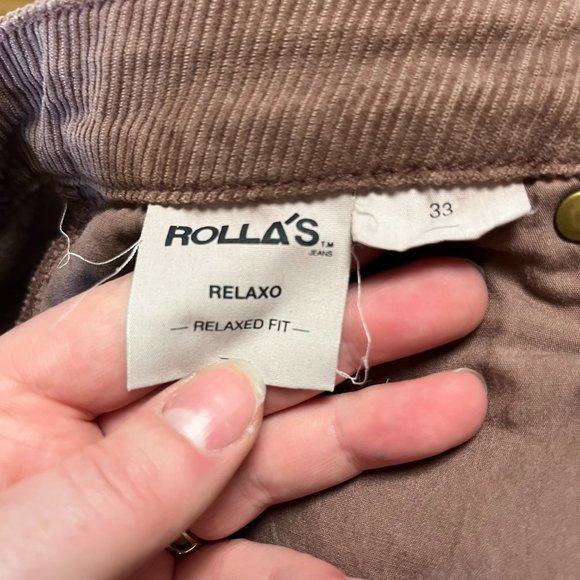 Rollas relaxo cords dusty pink cropped cordouroy pants - Picture 5 of 10